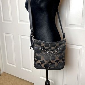 Black/Gray Cross Body Coach Purse